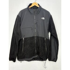 The North Face Fleece‎ Denali Jacket Mens Black Gray Full Zip Outdoor XL